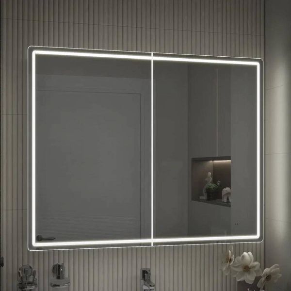 Зеркальный шкаф с подсветкой Vigo Geometry 222 100 см