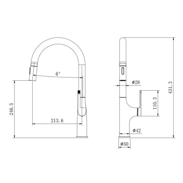Смеситель для кухни Kohr Aodi 1LP560200BG брашированное золото