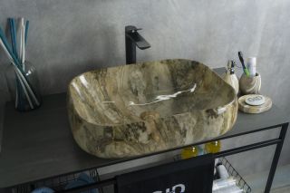Раковина Gid Mnc186 54423 накладная под камень глянцевая 56x42x14 Раковина Gid Mnc186 54423 накладная под камень глянцевая 56x42x14