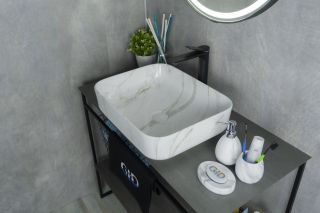 Раковина Gid Mnc190 54426 накладная под камень глянцевая 50x39x13 Раковина Gid Mnc190 54426 накладная под камень глянцевая 50x39x13