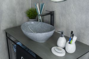 Раковина Gid Mnc331 54430 накладная под камень глянцевая 41x34x15