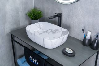 Раковина Gid Mnc333C 54469 накладная под камень глянцевая 46x32.5x13.5 Раковина Gid Mnc333C 54469 накладная под камень глянцевая 46x32.5x13.5