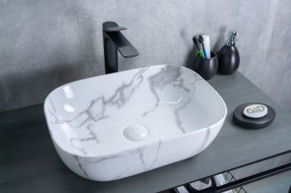 Раковина Gid Mnc333C 54469 накладная под камень глянцевая 46x32.5x13.5 Раковина Gid Mnc333C 54469 накладная под камень глянцевая 46x32.5x13.5