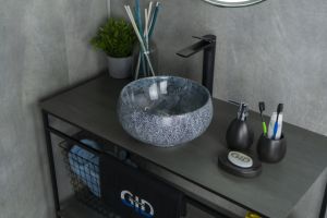 Раковина Gid Mnc481 54433 накладная под камень глянцевая 32x32x15.5