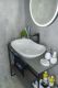 Раковина Gid Mnc503H012 54464 накладная под камень глянцевая 66.5x41x12