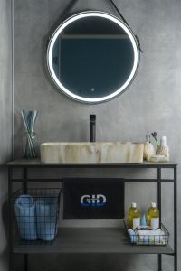 Раковина Gid Mnc596 54457 накладная под камень глянцевая 60x34x11