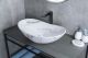 Раковина Gid Mnc811C 54478 накладная под камень глянцевая 61x37x15