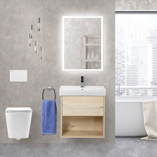 Тумба под раковину BelBagno Neon 60см Pino Bianco NEON-600-1C-SO-PB