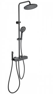 Душевая стойка Wonzon & Woghand Muse Forte WW-B3580-MB с термостатом чёрный матовый Душевая стойка Wonzon & Woghand Muse Forte WW-B3580-MB с термостатом чёрный матовый