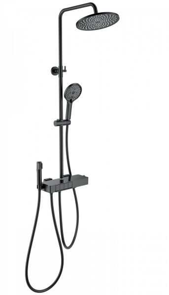 Душевая стойка Wonzon & Woghand Muse Forte WW-B3580-MB с термостатом чёрный матовый Душевая стойка Wonzon & Woghand Muse Forte WW-B3580-MB с термостатом чёрный матовый