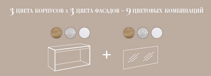 Корпус тумбы под раковину Aqwella Mobi 80 MOB0108DB