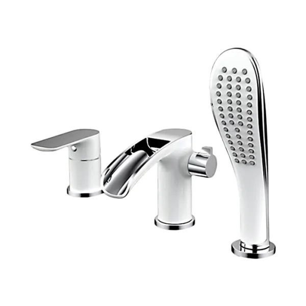 Смеситель на борт ванны Gappo G1148-8 белый/хором