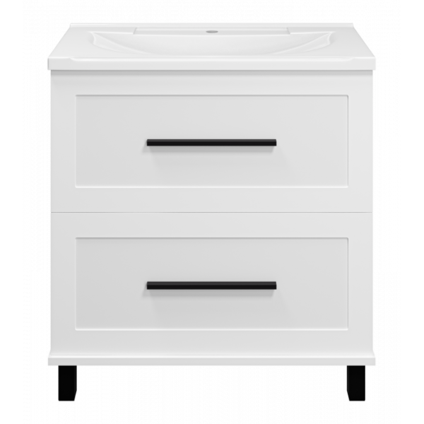 Напольная тумба под раковину Misty Модерн 80 см П-Мод07080-011Пр белый