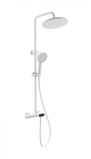 Душевая стойка Wonzon & Woghand Muse Corno WW-B2091-A-MW с термостатом белый матовый Душевая стойка Wonzon & Woghand Muse Corno WW-B2091-A-MW с термостатом белый матовый