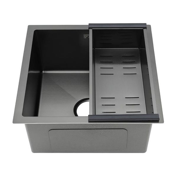 Мойка для кухни с коландером Gappo GS4444-6 чёрный