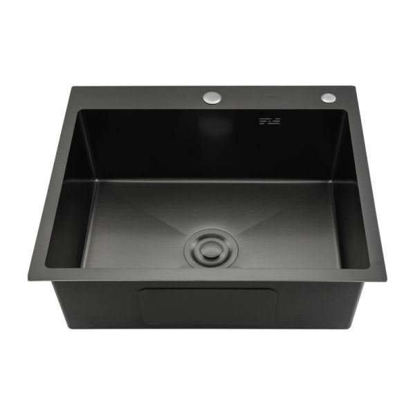 Мойка для кухни с коландером Gappo GS6050-6 чёрный