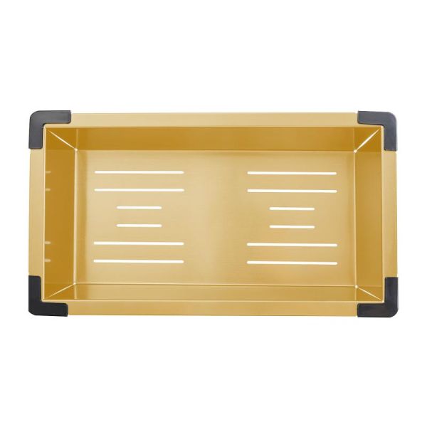 Мойка для кухни Gappo GS7246-3 с коландером золотой сатин