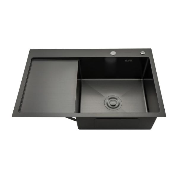 Мойка для кухни с коландером Gappo GS7850-6R чёрный