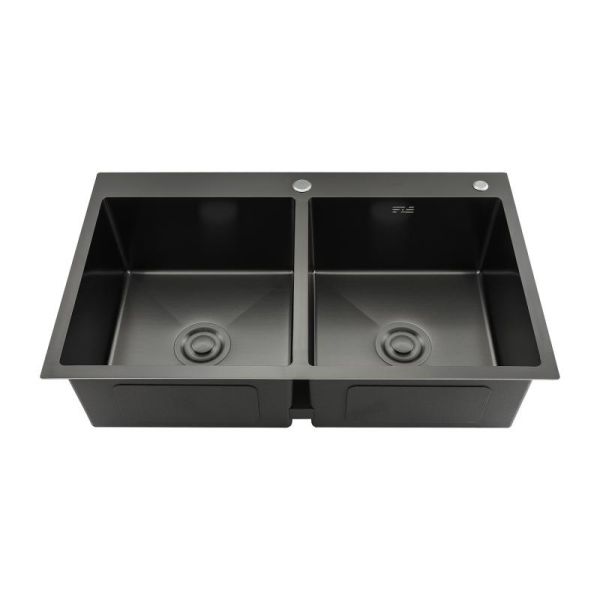 Мойка для кухни с коландером Gappo GS8350-6 чёрный