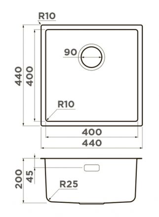 МОЙКА OMOIKIRI TADZAVA 44-U/I ULTRA