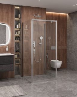 Душевой уголок Cezares Molveno MOLVENO-BA2-100/80-C-Cr-IV 100x80 см профиль хром стекло прозрачное