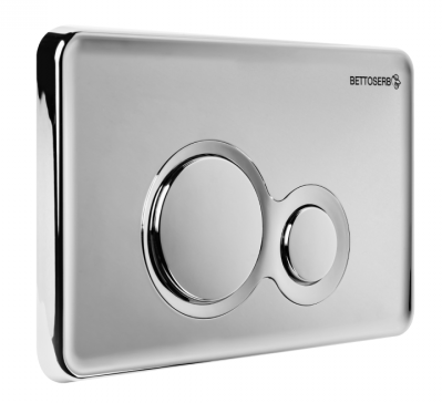 Клавиша смыва Bettoserb Sava Fix Slim Twin Morava 40006464 хром глянец