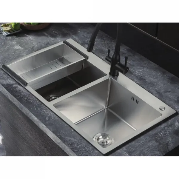 Мойка для кухни с коландером Gappo GS8350 сатин