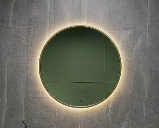 Зеркало с подсветкой ArtMax Asti AM-Ast-800-DS-FNC-Gold 80 см золото