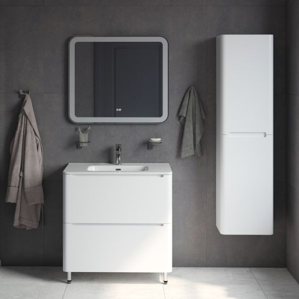 Напольная тумба с раковиной IDDIS Edifice EDI80WFi95K 80см белый