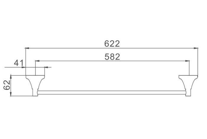 Полотенцедержатель Haiba HB8501 62см хром
