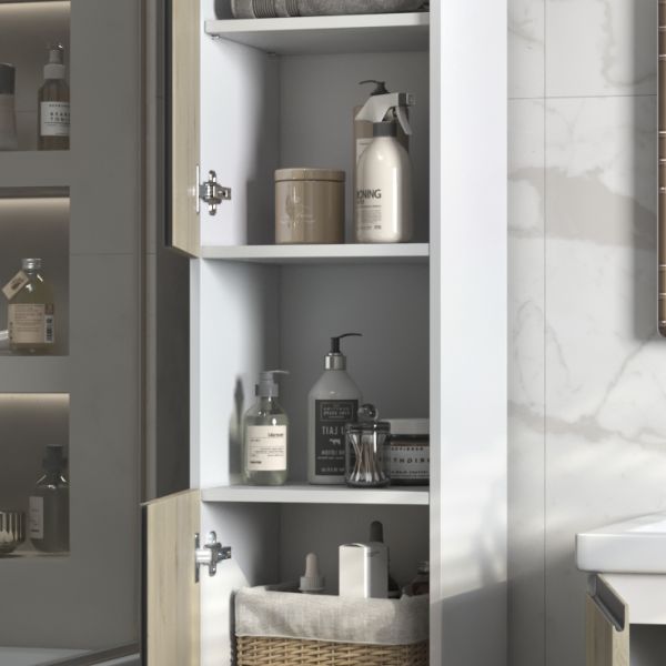 Шкаф-пенал подвесной Vigo Yuma 345 поставляется в разобранном виде дуб давос