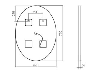 Зеркало с подсветкой Azario Италия ФР-00000846 57 см