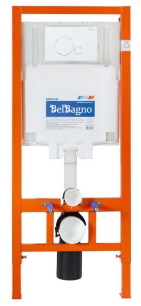 Комплект 3 в 1 BelBagno BB3105CHR/SC/BB002-80/BB014-SR-BIANCO унитаз подвесной с сиденьем UNO BB3105CHR/SC система инсталляции для унитазов BB002-80 с кнопкой смыва BB014-SR-BIANCO