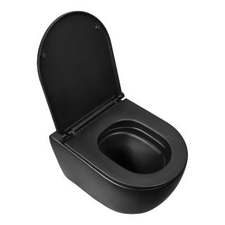 Унитаз подвесной Azario Ines AZ-W03-SB безободковый торнадо чёрный матовый