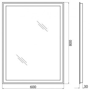 Зеркало BelBagno с LED-подсветкой и кнопочным управлением SPC-GRT-600-800-LED-BTN