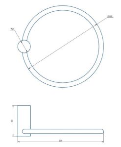 Полотенцедержатель Haiba HB8404 хром