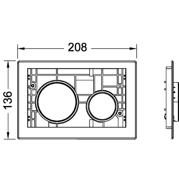 Клавиша модульной системы TECE TECEloop modular 9240619 чёрный матовый