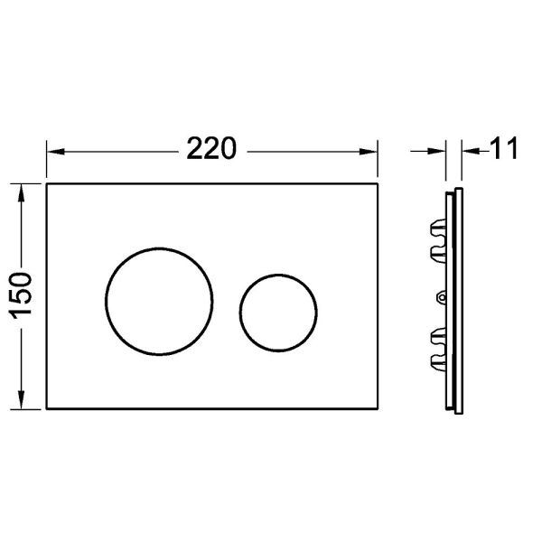 Лицевая панель TECE TECEloop modular 9240614 светлый серый