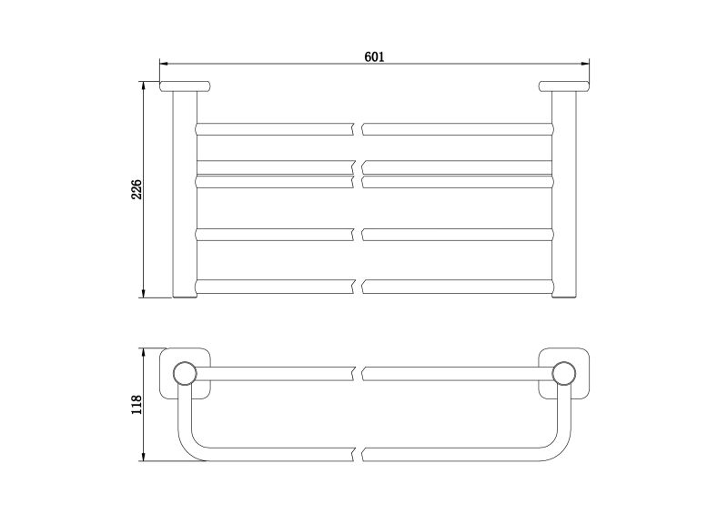 Полка для полотенец  Wonzon & Woghand WW-V1901-CR хром Полка для полотенец  Wonzon & Woghand WW-V1901-CR хром