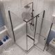 Душевой уголок Ceruttispa MIMI ZQ91BF 90x90 см профиль чёрный стекло матовый