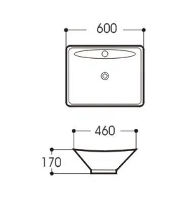 Раковина накладная  Aquatek AQ5518-00 60 см
