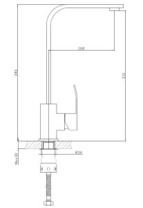 Смеситель для кухни Haiba HB70815 сталь