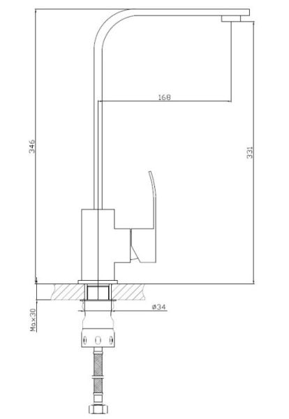 Смеситель для кухни Haiba HB70815 сталь