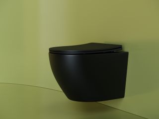 Подвесной унитаз Ceramica Nova Uno Rimless CN11001MB чёрный матовый Подвесной унитаз Ceramica Nova Uno Rimless CN11001MB чёрный матовый