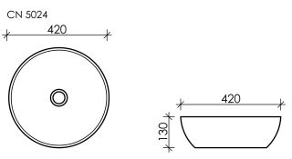 Раковина Ceramica Nova Element CN5024 42см белый Раковина Ceramica Nova Element CN5024 42см белый