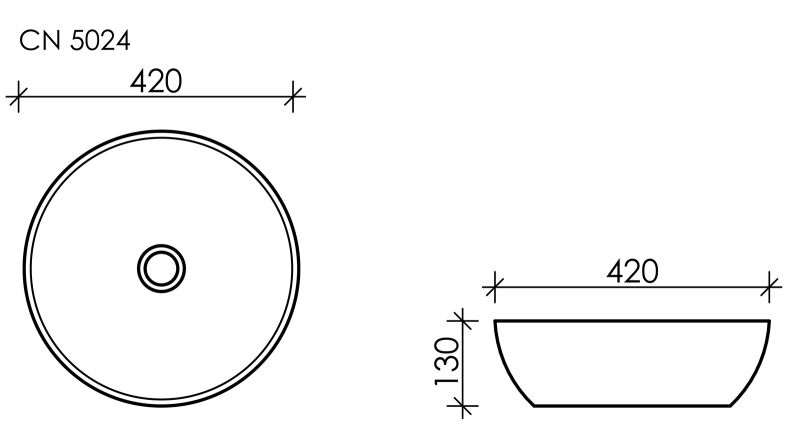 Раковина Ceramica Nova Element CN5024 42см белый