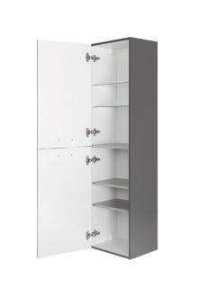 Шкаф подвесной Cezares Эко (Eco) ECO-CER-N-1500-2A-SC-GSO-P 40 см тёмно-серый матовый