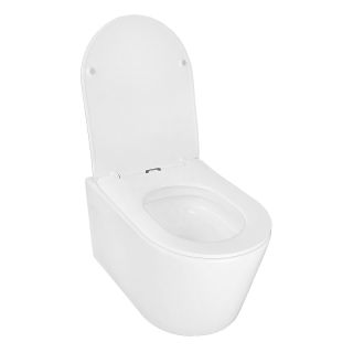 Унитаз подвесной Azario Ollin AZ-0513R безободковый торнадо белый