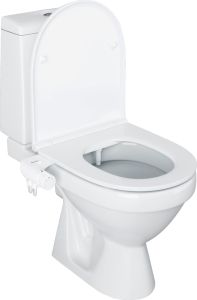 Унитаз-компакт Damixa Origin Evo 421788607SC безободковый с сиденьем микролифт и приставкой биде