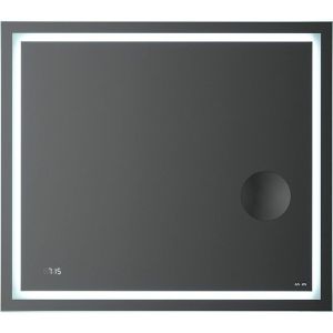 Зеркало Am.Pm Gem M91AMOX0803WG с LED-подсветкой и часами  80 см